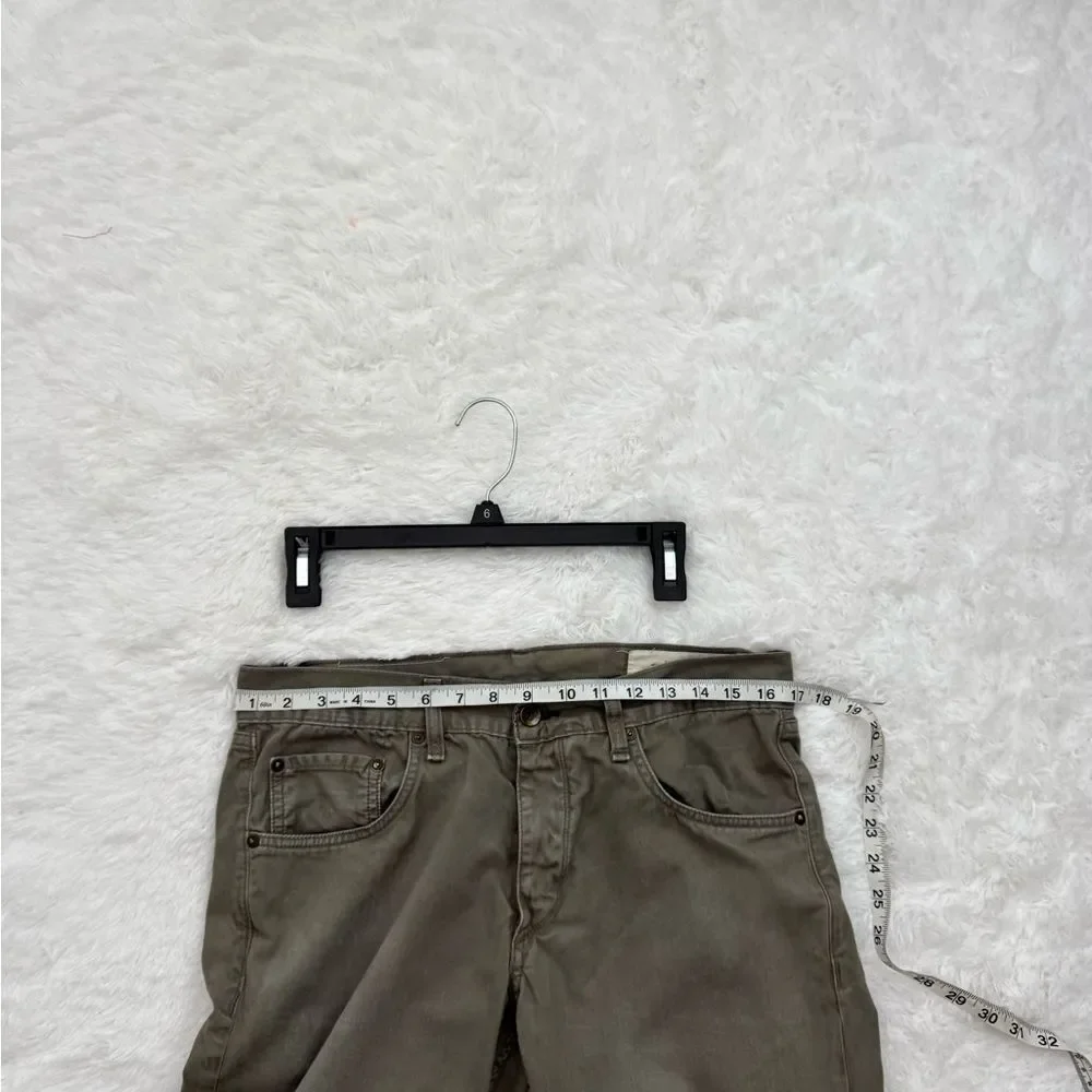 Rag & Bone Standard Issue Fit 2 Slim Leg Jeans Distressed Pants Khaki Gray - Picture 10 of 11